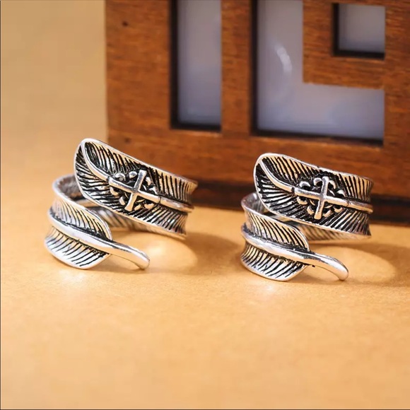 925 sterling Silver Feather ring - Picture 5 of 5